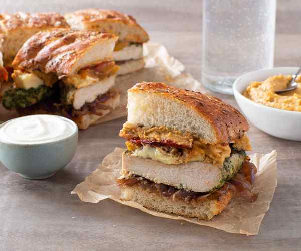 Photo of - Grilled Herb Marinated Chicken Focaccia Sandwich