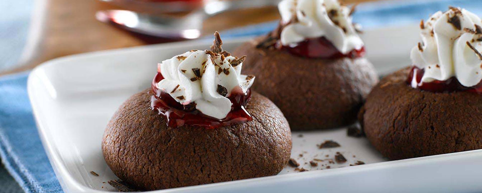 Photo for - Black Forest Thumbprint Cookies