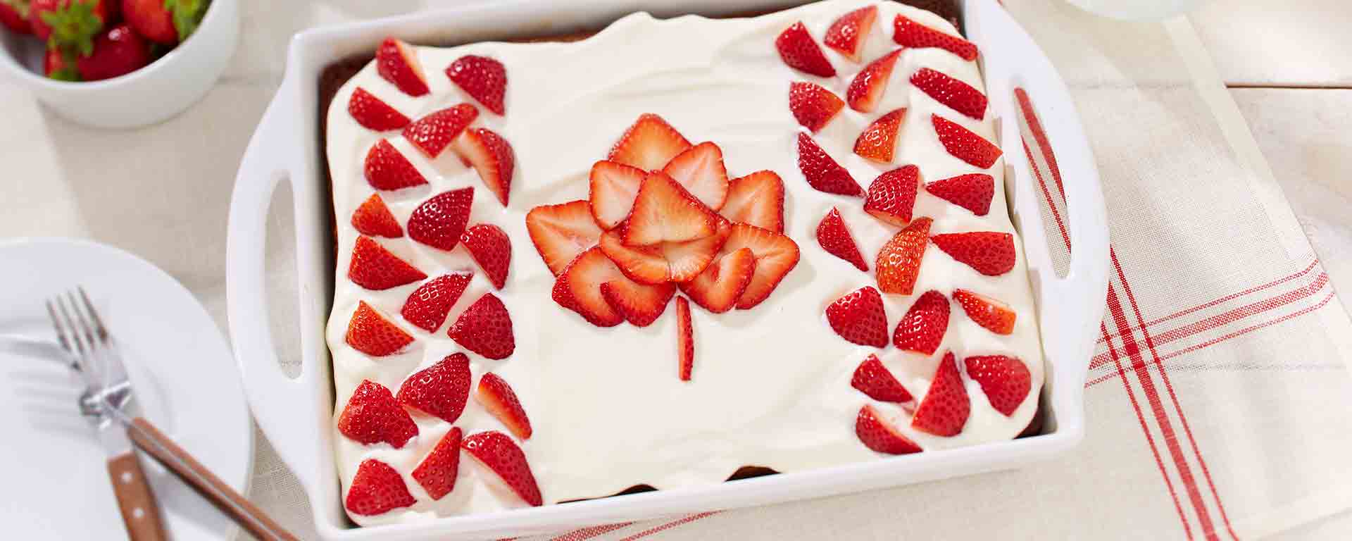 Photo for - Canada Day Strawberry Lemonade Cake