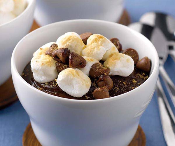 Photo of - S’mores Chocolate Pudding Cups