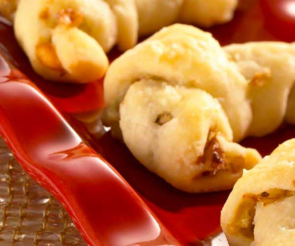 Photo of - Blue Cheese and Pear Crescents