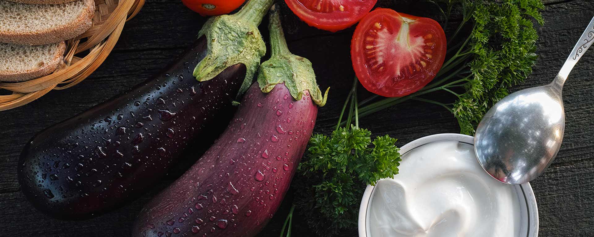 Photo for - Grilled Eggplant with Sour Cream Sauce