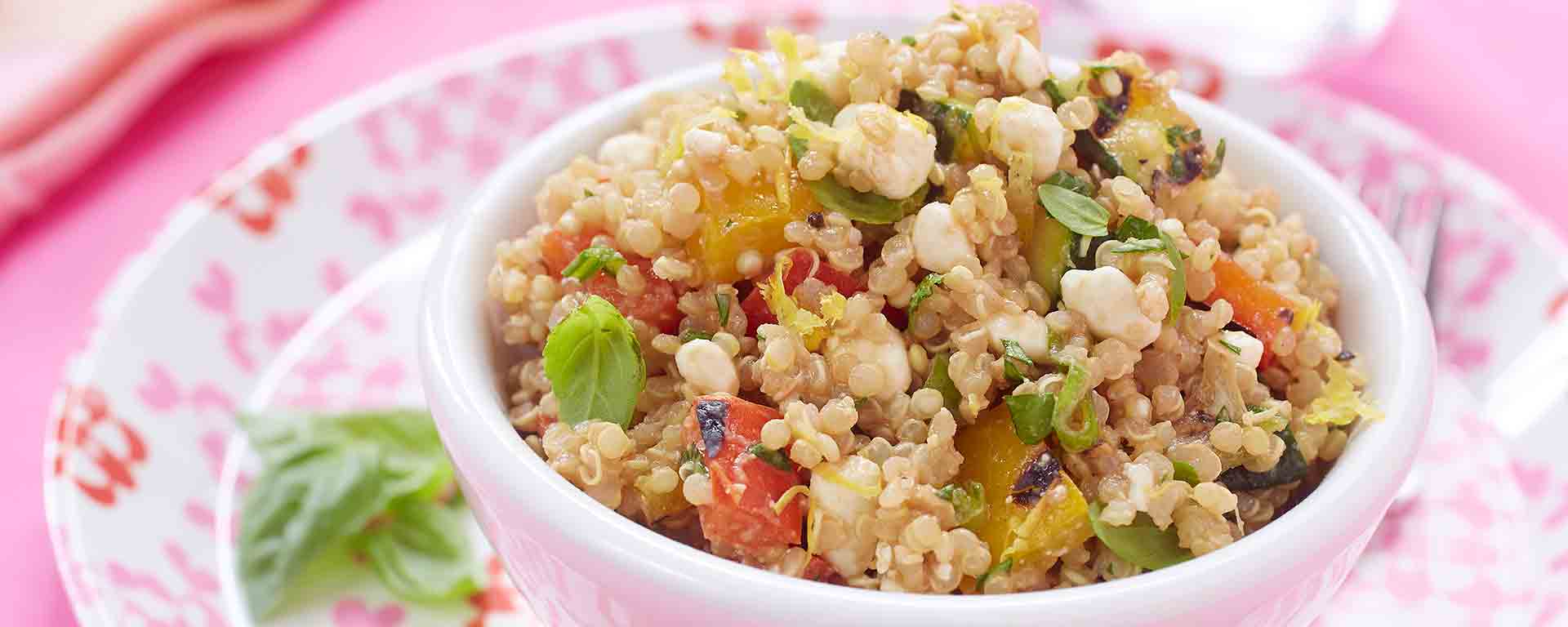 Photo for - Quinoa Salad with Grilled Vegetables and Cottage Cheese