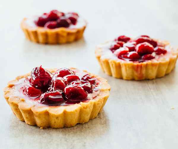 Photo of - Apple Cranberry Custard Vanilla Cream Tart