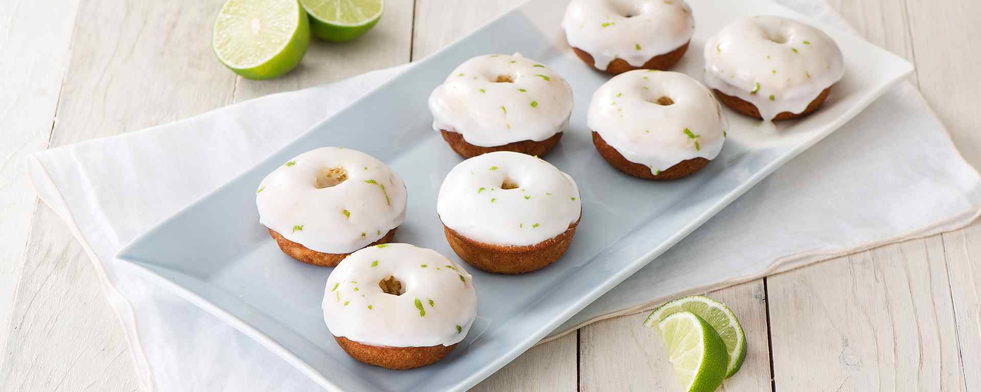 Photo for - Baked Sour Cream Doughnuts with Lime Glaze