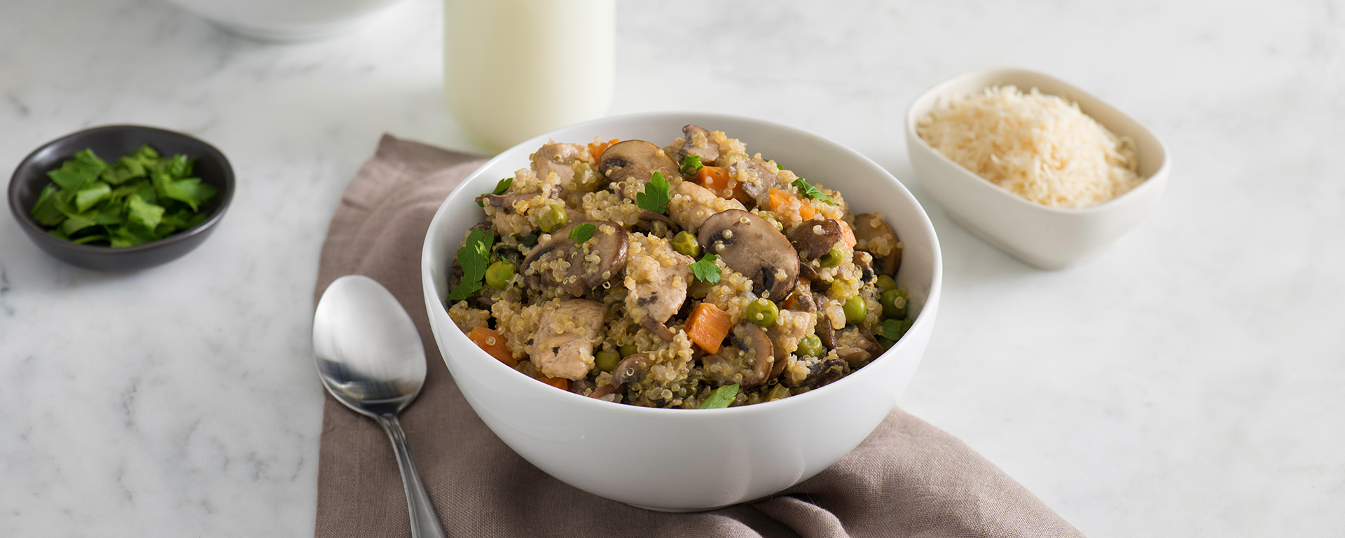 Photo for - Mushroom and Spinach Quinoa Risotto