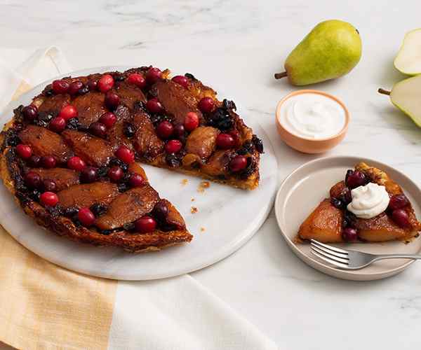 Photo of - Spiced Pear and Cranberry Tart Tatin