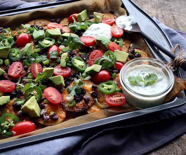 Photo of - Potato Nachos with Zesty Dill Ranch Dip