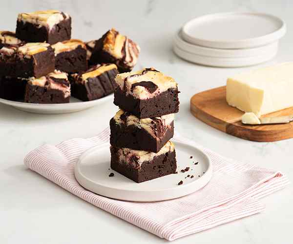 Photo of - Red Velvet Stout Brownies with Goat Cheese Swirl