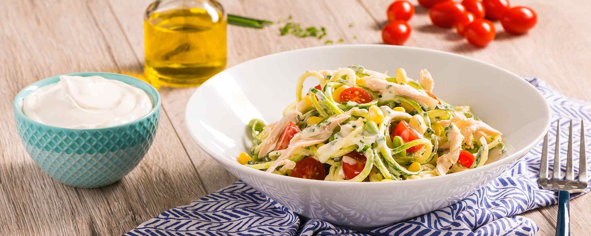 Photo for - Creamy Herbed Chicken Zoodle Salad