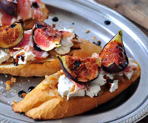 Photo of - Crumbled goat cheese, pumpkin seed praline and fresh fig brioche