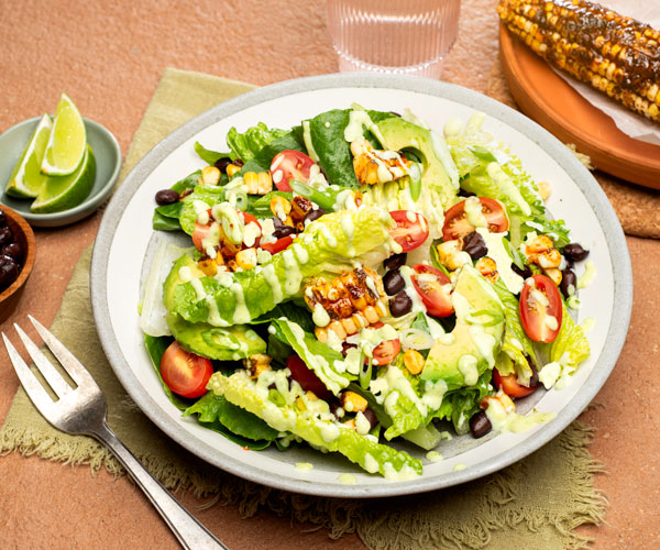 Photo of - Nordica High-Protein Lime Cilantro Dressing with Mexican Street Corn Salad